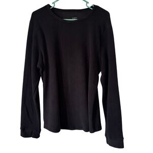 3/$20 Climate Right by Cuddl Duds Black Long Sleeve Fleece Shirt